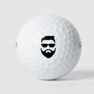 Hipster Beard And Sunglasses Golf Balls