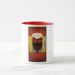 Hipster Bearded Beer Mug Art Mug