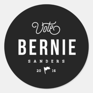 Hipster Bernie Classic Round Sticker