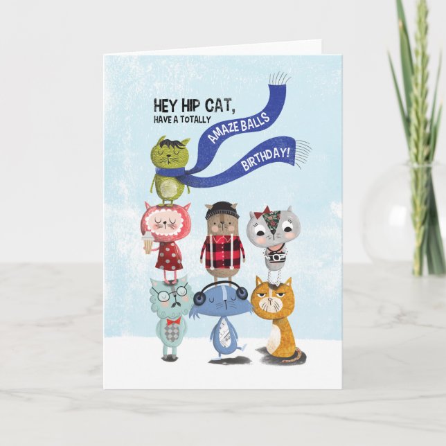 Hipster Birthday Card (Front)