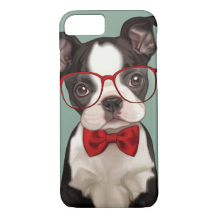 Hipster Boston Terrier iPhone 8/7 Case