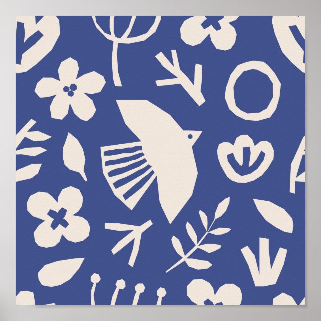 Hipster Botanical Peace Pattern | Poster (Front)