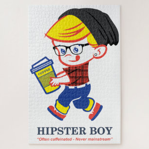 Hipster Boy - Parody illustration Jigsaw Puzzle