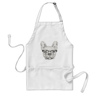 Hipster Bulldog Standard Apron