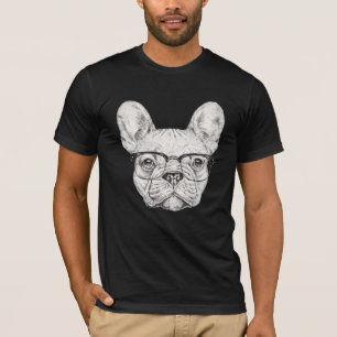 Hipster Bulldog T-Shirt