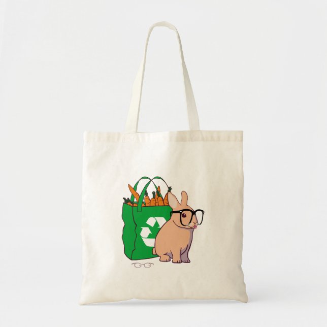 Hipster Bunny Bag (without text) (Front)