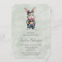 Hipster Bunny Boy Baby Shower