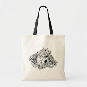 Hipster Camera Doodle Tote Bag