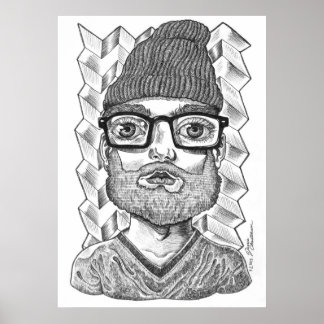 Hipster Carl Poster