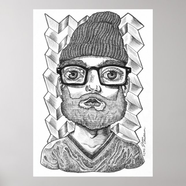 Hipster Carl Poster (Front)