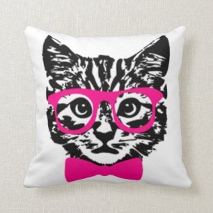 Hipster Cat Cushion