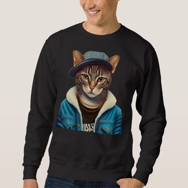 Hipster Cat Sweatshirt (Front)