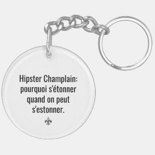Hipster Champlain s'estonne - VOS COULEURS Key Ring