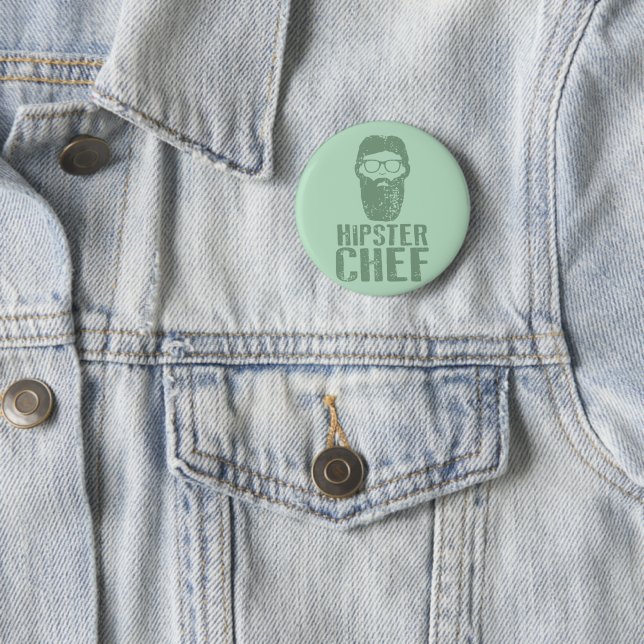 Hipster Chef 6 Cm Round Badge (In Situ)