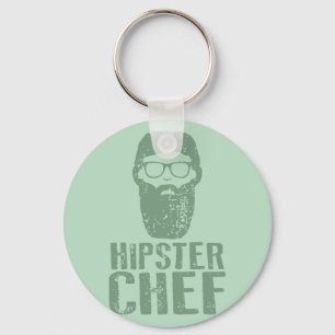Hipster Chef Key Ring