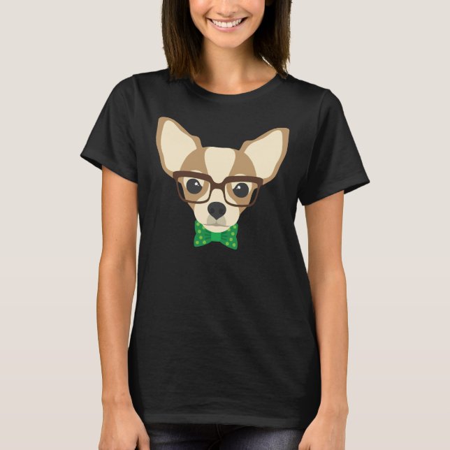 Hipster Chihuahua   T-Shirt (Front)