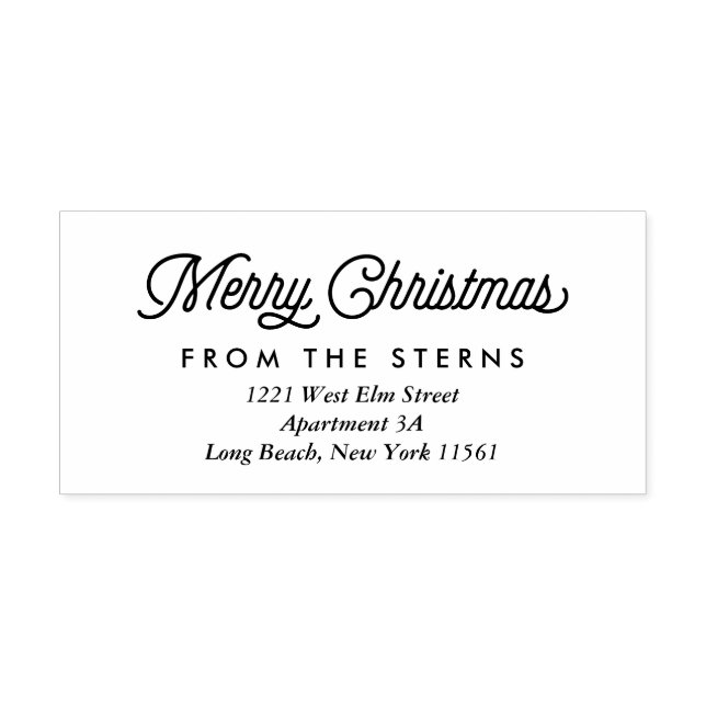 Hipster Christmas Return Address Stamp (Imprint)