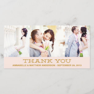 HIPSTER COLLAGE   WEDDING THANK YOU PHOTO CARD