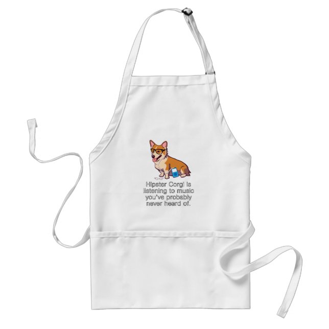 Hipster Corgi Apron (Front)