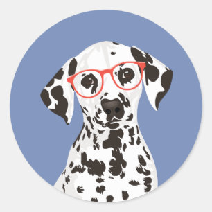 Hipster Dalmatian Sticker for Dalmatian Parents