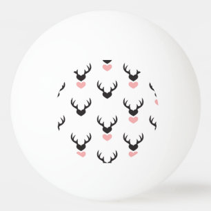 Hipster,deer,hearts,fun,modern,trendy,romatic,girl Ping Pong Ball