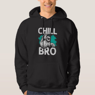 Hipster Design With Sloth For Men Chill Bro Hoodie