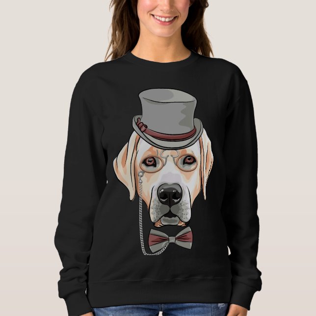 Hipster Dog Labrador Retriever Sweatshirt (Front)
