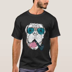 Hipster Dog Wearing Glasses Goofy Geek Dog 2 T-Shirt
