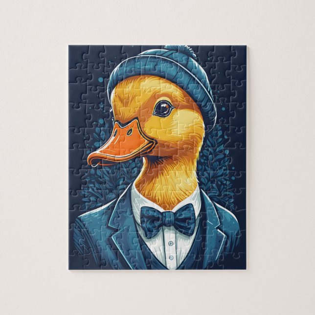 Hipster Duck Jigsaw Puzzle (Vertical)