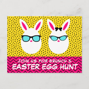 Hipster Easter Eggs   Egg Hunt & Brunch Postcard