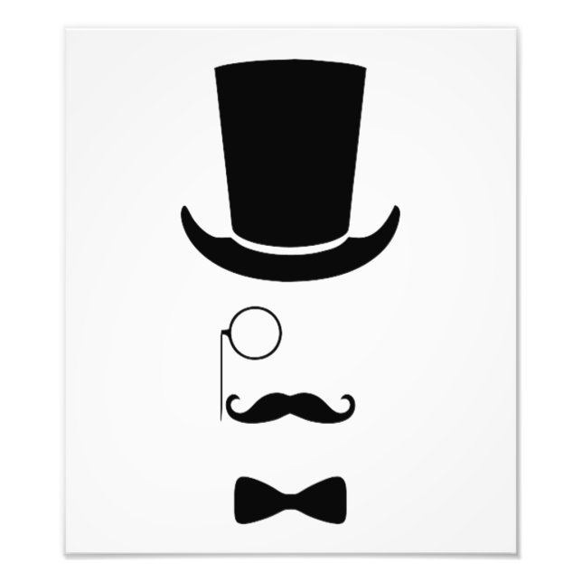 Hipster Face Photo Print (Front)