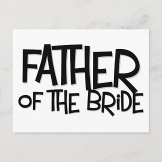 Hipster Father Bride Lite T Postcard