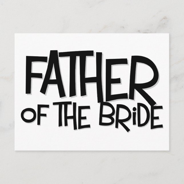 Hipster Father Bride Lite T Postcard (Front)