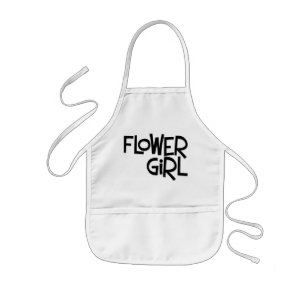 Hipster Flower Girl Kids Apron