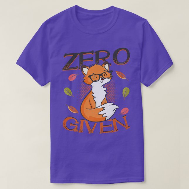 Hipster Fox Zero Fox GivenT-Shirt T-Shirt (Design Front)