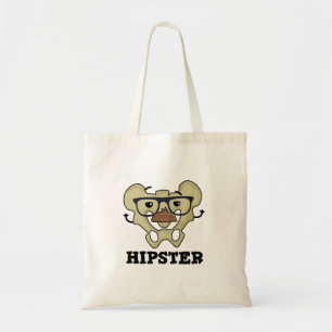 Hipster Funny Hip Bone Anatomy Pun Tote Bag