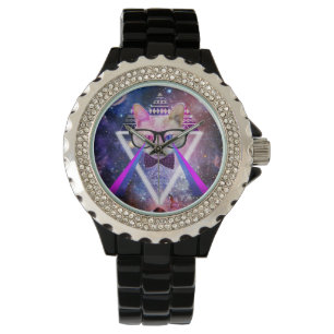 Hipster galaxy cat watch