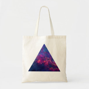 Hipster Galaxy / Space Triangle Tote Bag