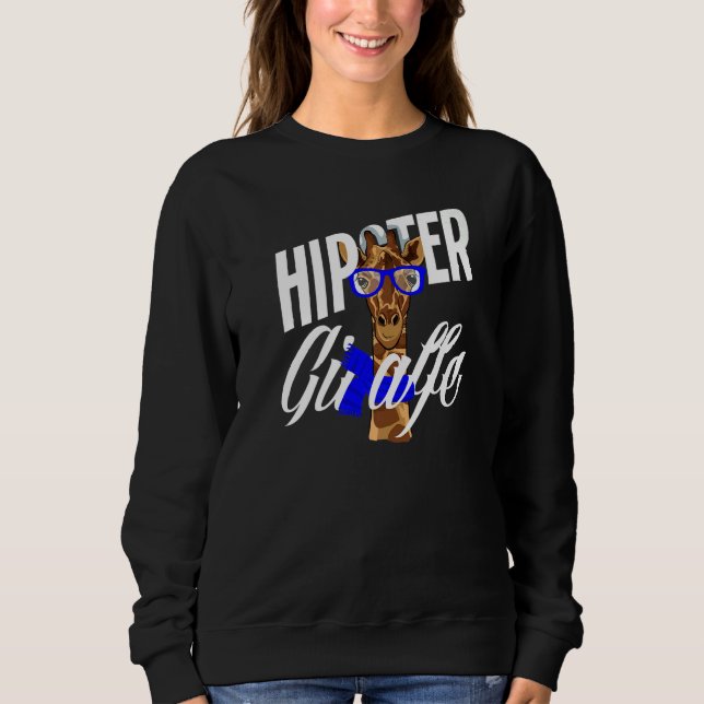 Hipster Giraffe With Glasses  Giraffe Sweatshirt (Front)