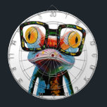 Hipster Glasses Frog Dartboard<br><div class="desc">Hipster Glasses Frog</div>