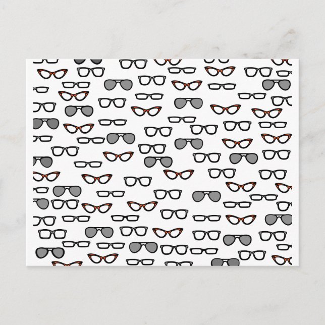 Hipster glasses postcard (Front)