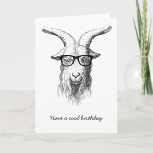 Hipster Goat Card