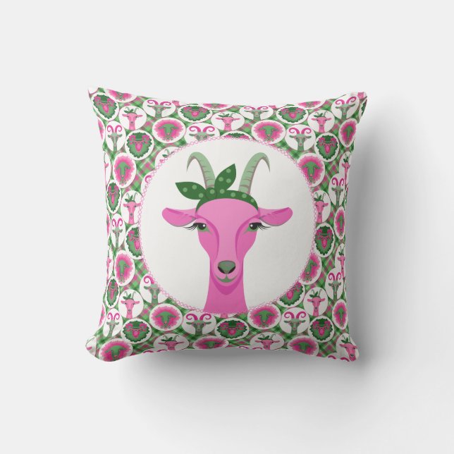 Hipster Goats | by TotallyGoatally™ Cushion (Front)