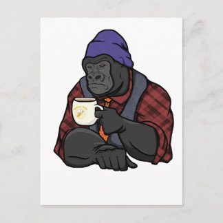 Hipster Gorilla Postcard