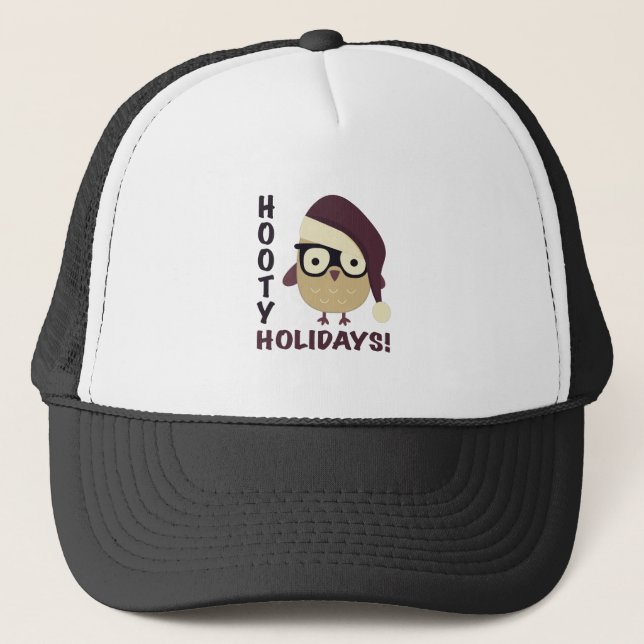 Hipster Hooty Holidays! Trucker Hat (Front)