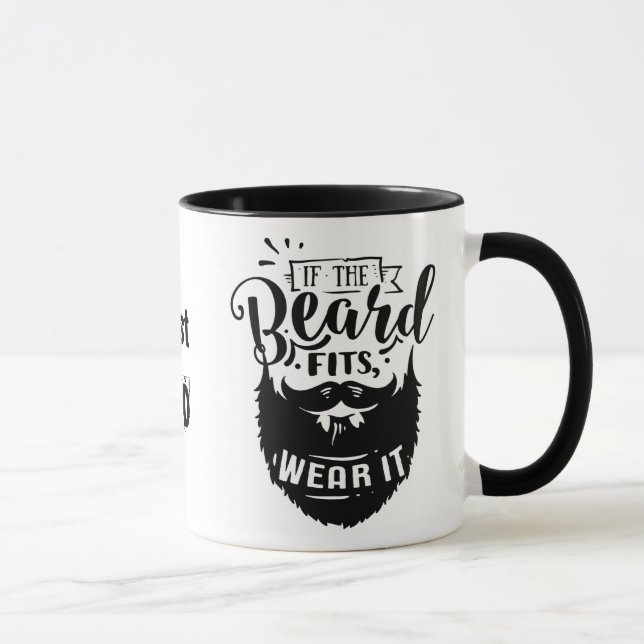 hipster if the beard fits dad father's day mug (Right)