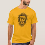 Hipster lion T-Shirt<br><div class="desc">illustration</div>