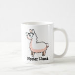 Hipster Llama Coffee Mug<br><div class="desc">I was a llama before it was cool. Wouldn't you want to be able to say the same? You can also choose your own background colour,  t doesn't have to be blue or yellow!</div>
