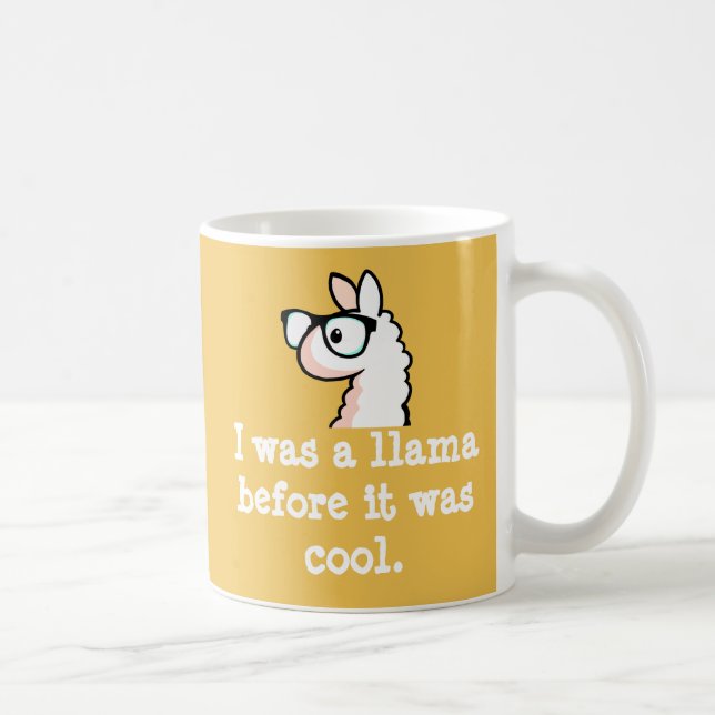 Hipster Llama Coffee Mug (Right)