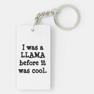 Hipster Llama Key Ring